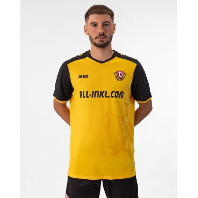 JAKO T-shirt Jersey Dynamo Dresden Home (100% Polyester) yellow Men's